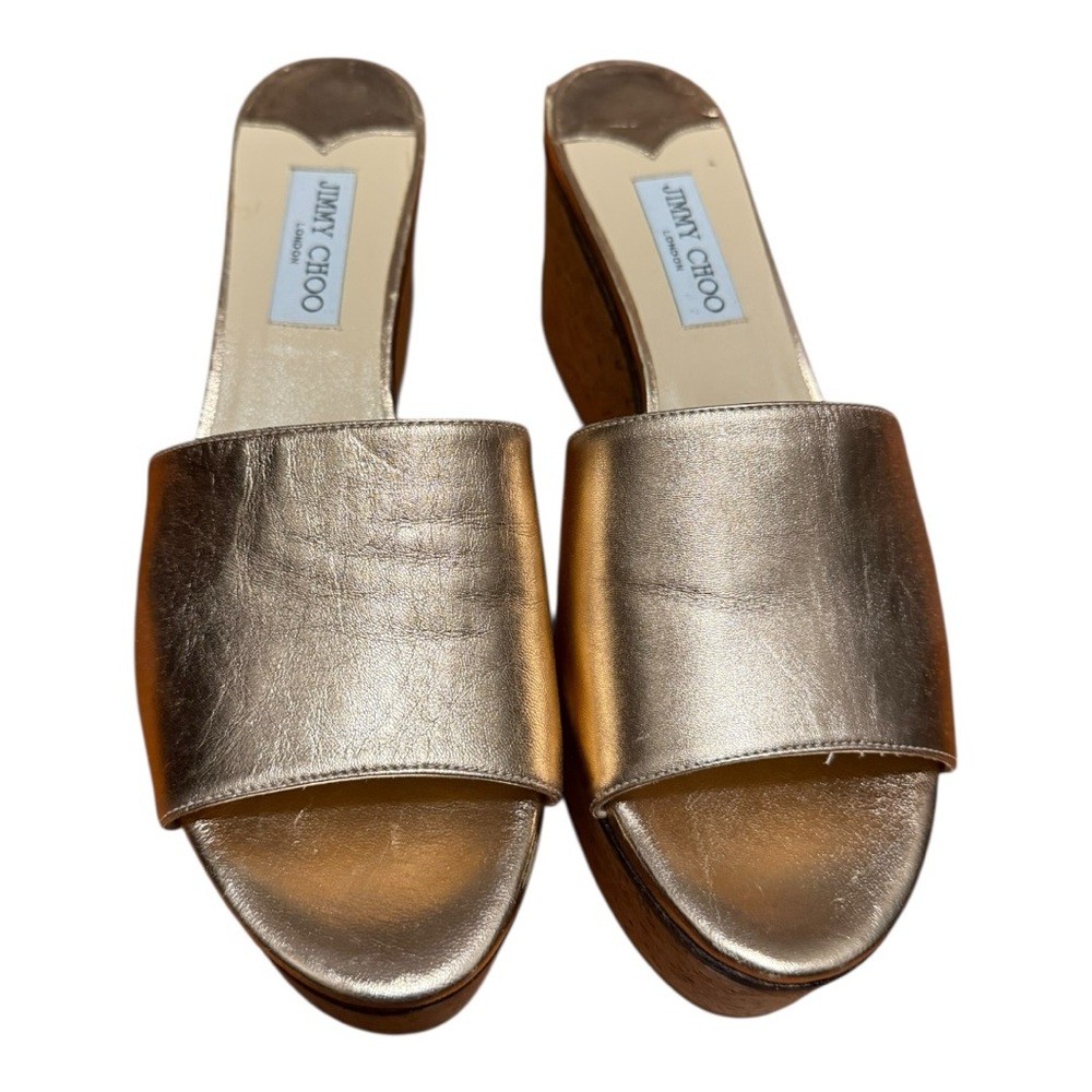 Jimmy Choo Wedge platform slide Sandal size 42‎